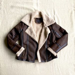 Fur Lined Aviator Jacket